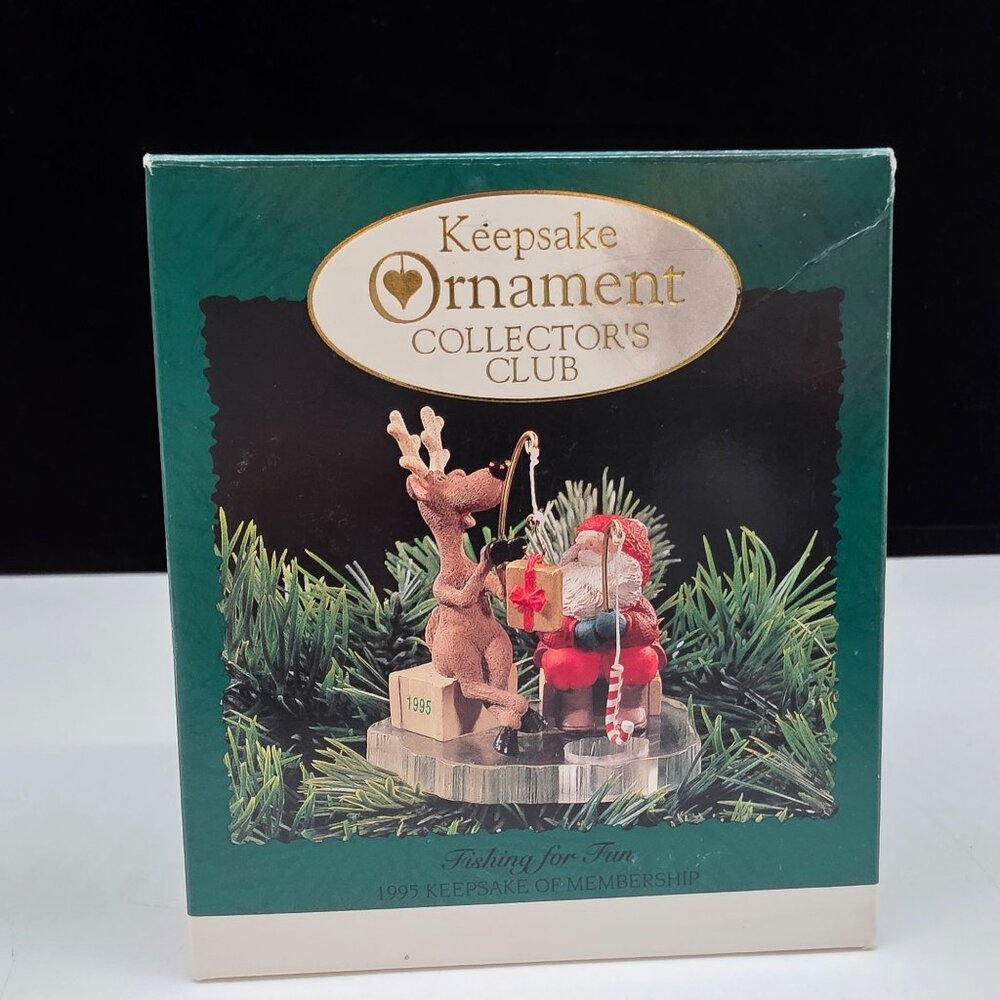 Hallmark Keepsake Ornament Fishing For Fun 1995 Christmas Original Box